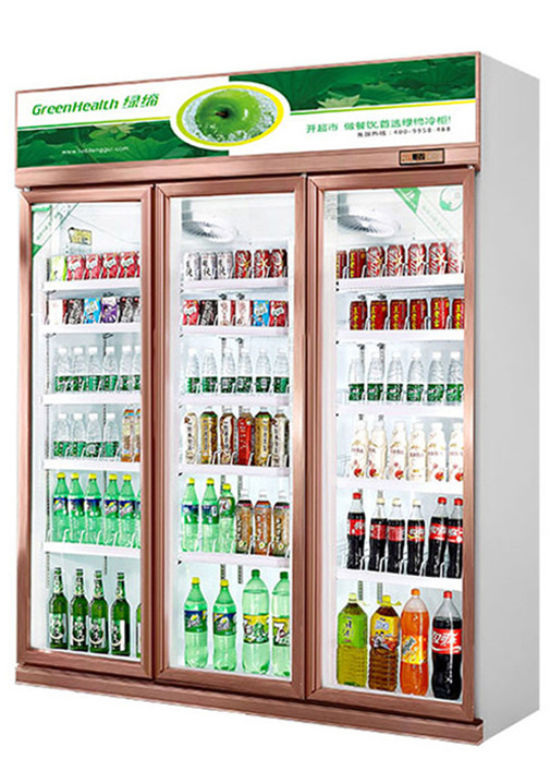 Aufrechter Kühlvorrichtungs-Handelsglastür-Kühlschrank-kalte Getränk-Getränkeanzeige
