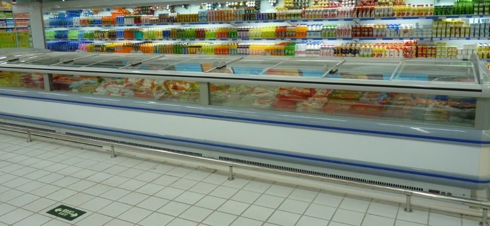 Tiefkühlkost-Supermarkt-Insel-Gefrierschrank-/Meeresfrucht-Anzeigen-Zähler-Kabinett-Gefrierschrank