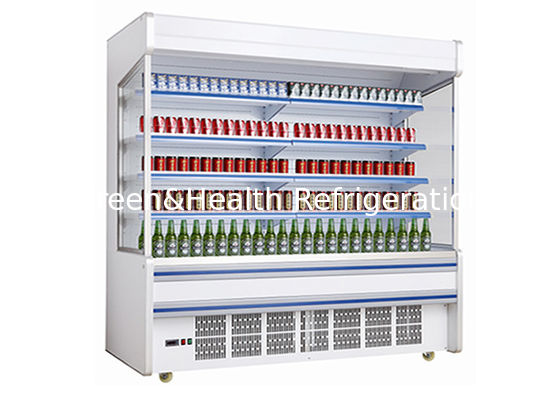 Ventilator, der Multideck offenen Front Chiller For Shop Plug in der Art mit Kühlmittel R404 abkühlt