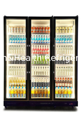 Kühler helles Bier-Getränkealkohol-Getränk-Anzeigen-Kühlschrank LED für Farbe der Werbungs-drei