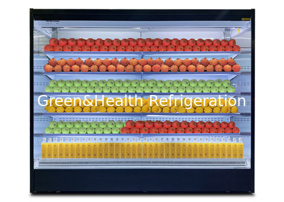 2,5 Meter-kommerzieller aufrechter offener Anzeigen-Kühler-Doppelluft-Kanal-System