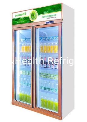 Supermarkt-Handelsgetränkeeinkommen-Coca Cola Fridge Chiller Glass-Tür R290