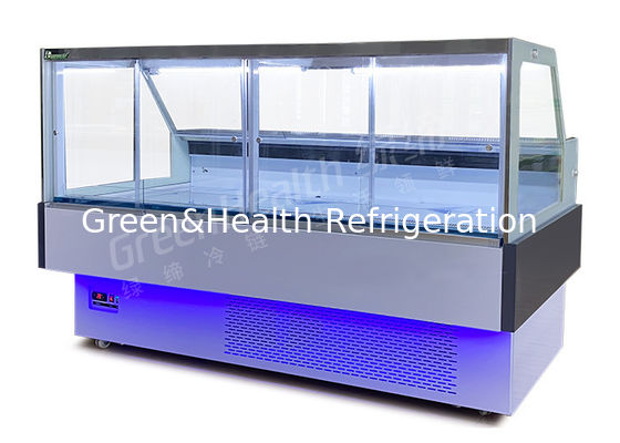 Weißes Front Open Sliding Glass Door-Feinkostgeschäft zeigt Kühler mit Danfoss-Kompressor an