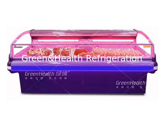 Ventilator-abkühlender Grossmarkt-offener Fleisch-Anzeigen-Gefrierschrank für Metzger Shop