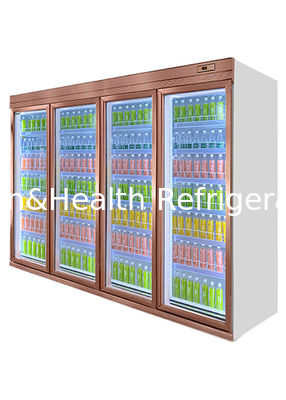 Multi Door Merchandiser Upright Display Chiller mit verstellbarem Regal