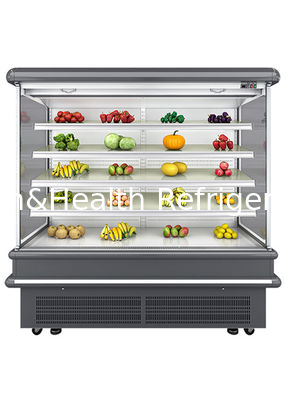 2.5m Supermarkt-Multi-Deck-Offene-Kühler mit dynamischer Lüfterkühlung und automatischem Auftauen für Wand-Display-Kühlschrank
