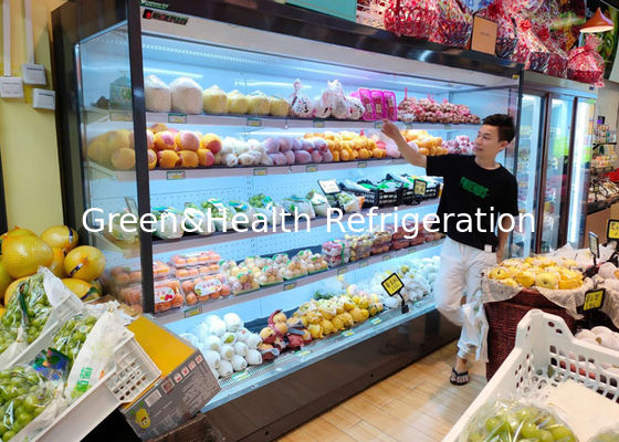 Getränk-Milch-Anzeigen-Kühlschrank lärmarmer Handelsgefrierschrank Multideck der anzeigen-3600W offener für Geschäft