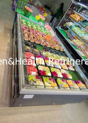 Quadrat-offene Art Supermarkt-Insel-Gefrierschrank-Speicher-Gemüsefrucht-Einkommen 700L