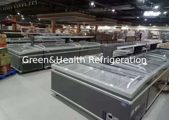 Statische abkühlende Insel-Kasten-Gefrierschrank-Handelskühlschrank-Ausrüstung für Eiscreme