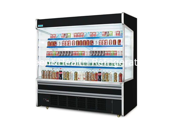 Handelsüblicher offener Multideck-Kühler mit dynamischer Kühlung, verstellbaren Regalen und LED-Beleuchtung für Supermärkte