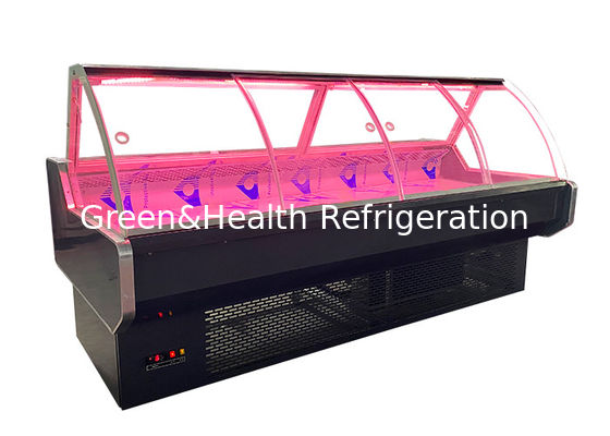 Handelsfeinkostgeschäft-Fleisch-Nahrungsmittelfisch-Anzeigenkühlschrank mit Glastür 1045W