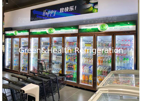 1000L Stand-Back-Bar-Kühler Aufrecht Display Kühlschrank Verstellbares Regal Für Bier Getränk kalt