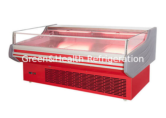 Gewerbliche Offene Glas Frischfleisch Schaufenster Tiefkühlschrank Dynamische Kühlung