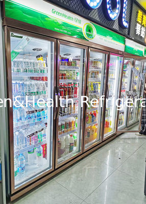 748L Glastür Kühlschrank Getränke Kühlgeräte Lüfterkühlung