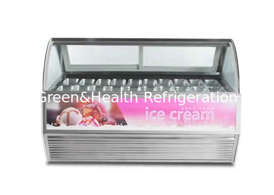 Supermarkt Eis Display 10 / 12Pannen Gefrierschrank Gelato Display Gefrierschrank