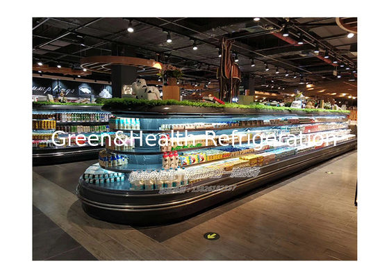 Gewerbliche Mehrdeck-Rundinsel-Öffnungsgefrierschrank für Supermarkt