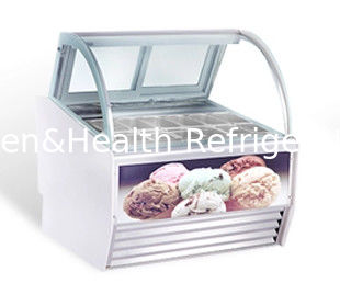 R202a Eis-Display-Maschine 10 / 12 Pfannen Gelato Gefrierschrank für den Supermarkt