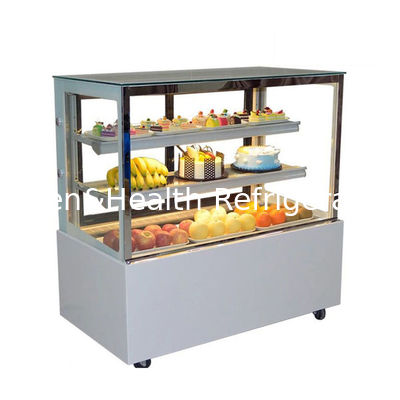 LED-Licht Bäckerschrank Kuchen-Display-Kühler mit leicht beweglichen Rad