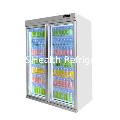 Erweiterte Multi-Glas-Türen-Display-Frieser mit 6 Schichten verstellbarem Regal