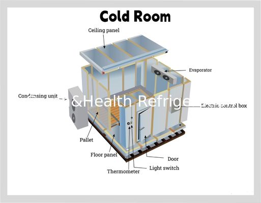 PU-Panel Nahrungsmittel Kühlraum Restaurant Gewerbeküche Walk In Freezer