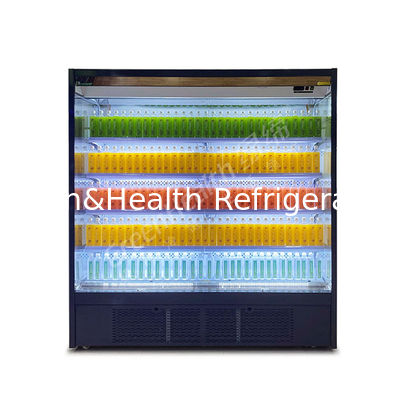 Vier Regale und fünf Displays LED Multideck Display Chiller mit Nachtvorhang
