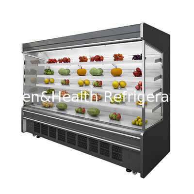 Früchte Frisch Sichtbar Einzelhandel Offener Multideck-Display-Kühler mit Led-Licht