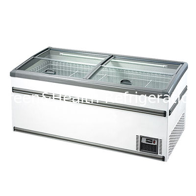 Weiß / Grau Supermarkt-Tiefkühlprodukte / Reis-Fleisch-Knödel / Tiefkühl-Fisch-Insel-Theke Gefrierschrank