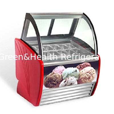 Geschäft Gebogenes Glas Multi-Platten Eiscreme Kühl-Gefrier-Vitrine