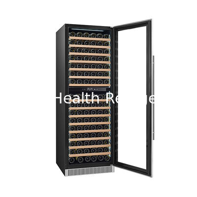 ETL-Zertifikat, 185 Flaschen, vertikal, zwei Temperaturzonen, Regal aus Buchenholz, Lagerung von Rotwein, gekühlter Gefrierschrank