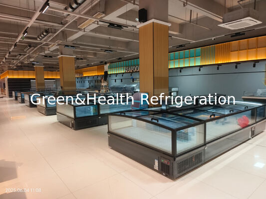 Supermarkt Insel Gefrierschrank Gewerblicher Kombinierter Display-Gefrierschrank für Tiefkühlkost