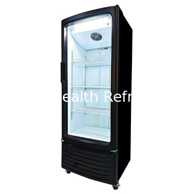 Supermarkt Einzelglastür Gewerbe-Display-Kühler Aufrecht-Kühler Lüfterkühlung Getränkekühlgeräte