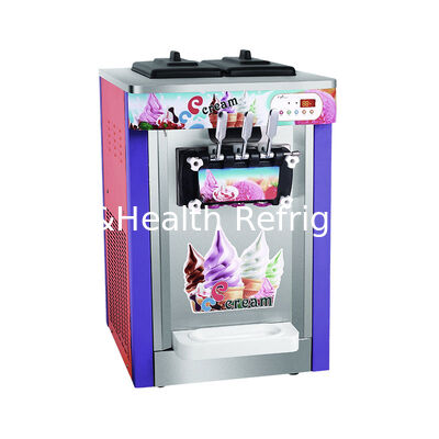 22L Kapazität 3 Geschmack Edelstahl kommerzielle Soft Serve Eiscreme Maschine