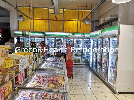 Automatische Geschäfts-entfrosten die aufrechte Getränkeanzeigen-Kühlvorrichtung fünf PC pro Tür