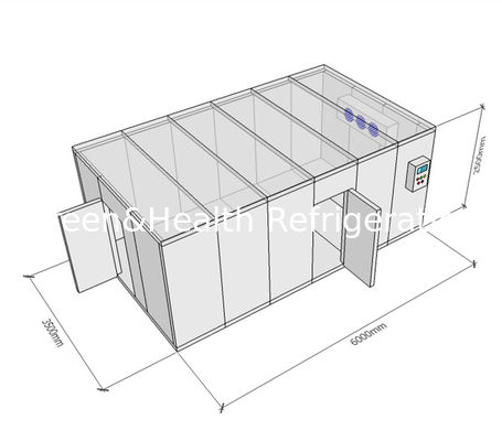 Großes Kapazitäts-Kühlraum-Lager modularer modularer Kühlraum-Kompressor Refrigeratied