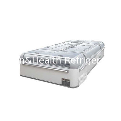 Schwarze Farbhandelsanzeigen-Gefrierschrank für Meeresfrüchte-justierbare Gestelle