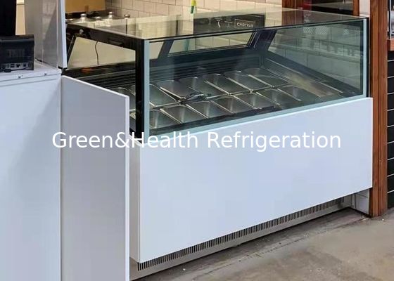 -22 Pan Gelato Display Scoop Ice-Creme-Anzeigen-Gefrierschrank des Grad-16