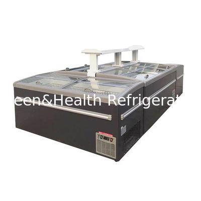 Schiebetür-Handelskombinations-Insel-Gefrierschrank für Tiefkühlkost