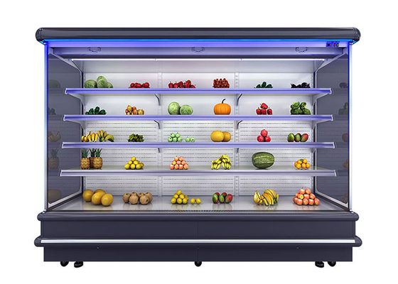 offener Kühler 2000L Multideck für Gemüsesupermarkt-Anzeigen-Schaukasten