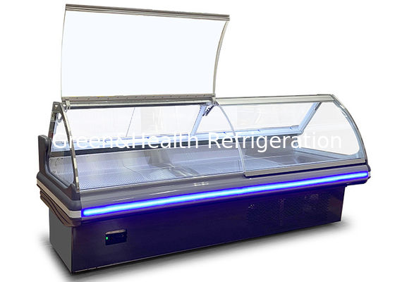 Metzgerei-Handelsanzeigen-Gefrierschrank-Feinkostgeschäft-Nahrungsmitteloffene Kühlvitrine